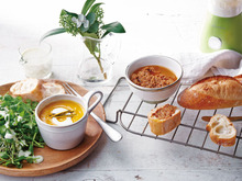 ブレンダーで簡単かぼちゃスープ&タプナード♪ガラスジャーでニオイも油も気にならない