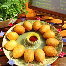 みんな大好き❤豆腐ドーナツの生地で作るミニ・アメリカンドッグ