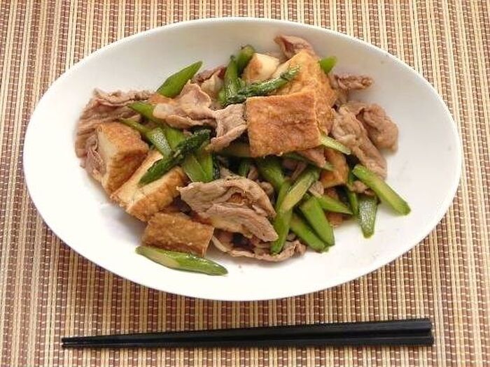 豚肉とアスパラの甘辛ボリュームおかず