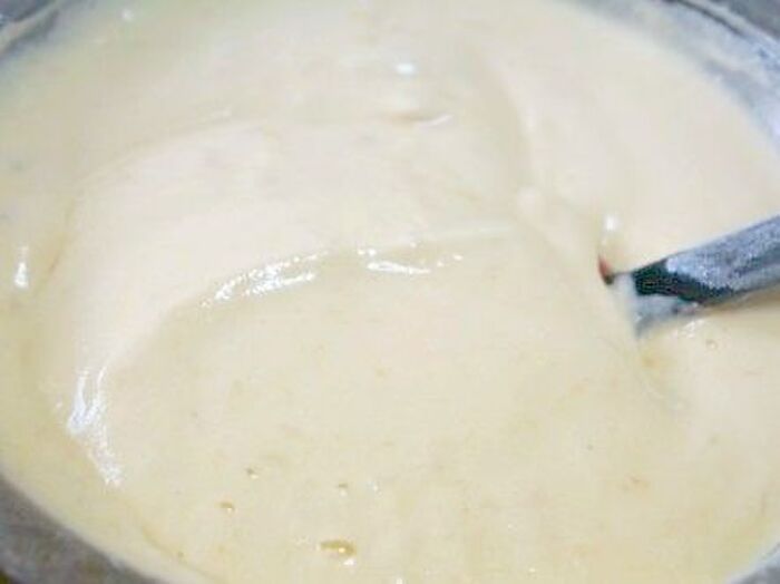 4.生地全体を混ぜる。