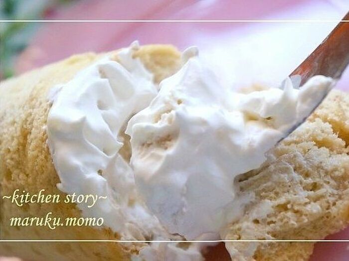 9.ホイップをつけて食べる。