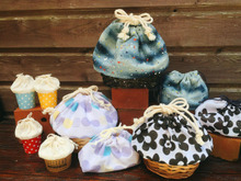 縫わずに作る巾着&カゴ巾着と紐の通し方!