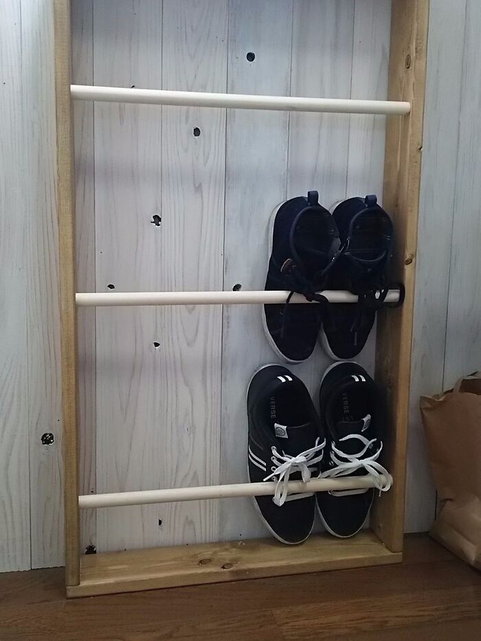 丸棒の取り付けと外枠作成