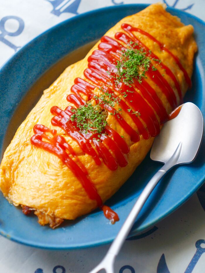 包丁いらず!ずぼら飯「ポーク オムライス」のレシピ☆