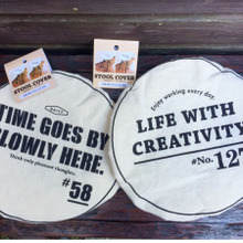 凄い!普通の丸椅子がたちまちオシャレに!