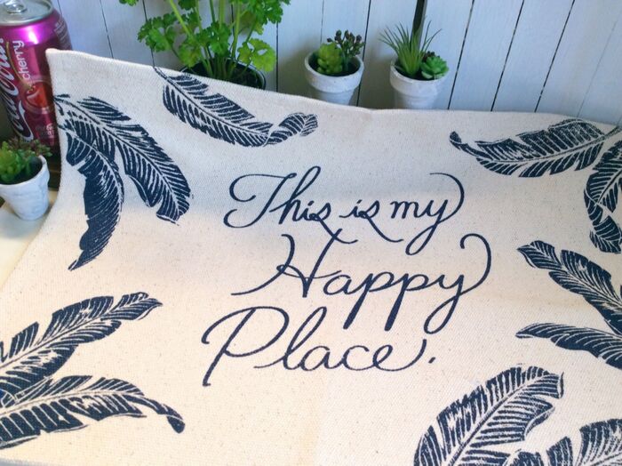 ロゴもオシャレな バナナリーフのコットンマット★