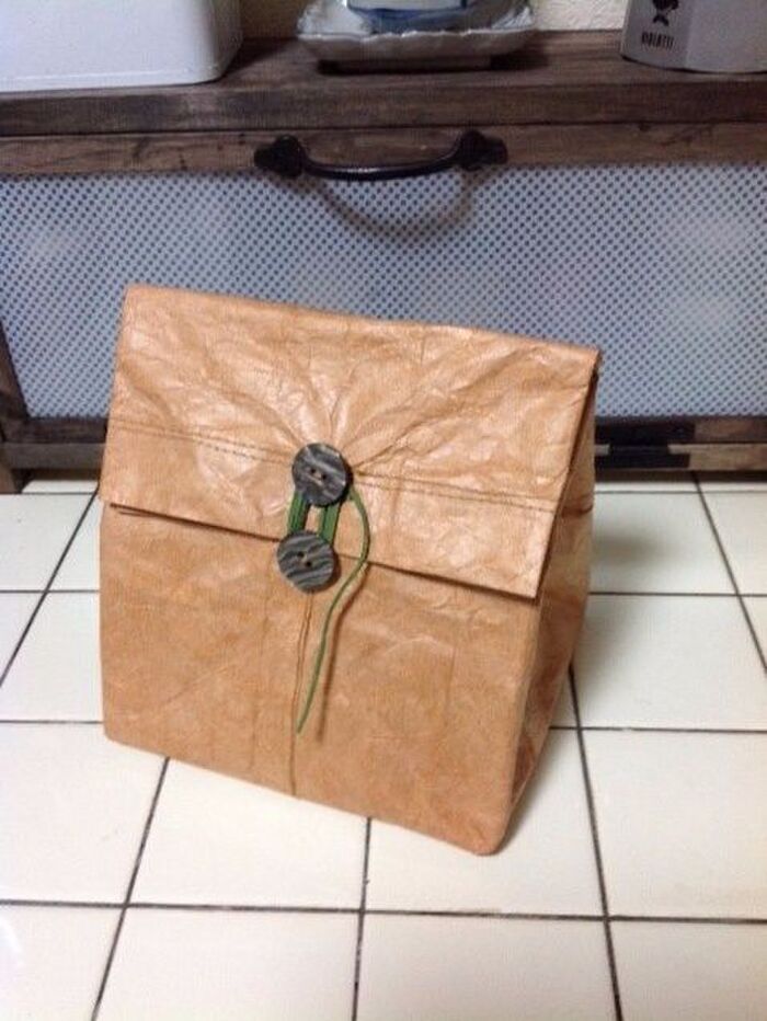 100均クーラーバッグ✖️タイベックで紙袋風ランチバッグDIY!