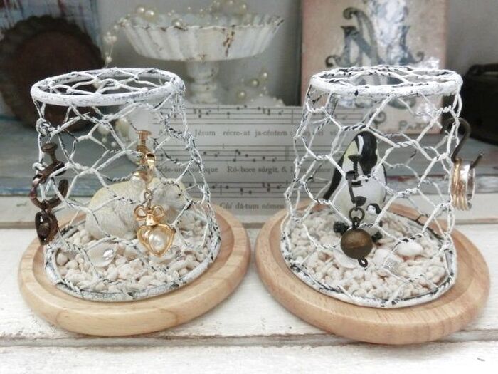 アクセサリースタンド♪その② セリアリメイク! ?夏の海辺の親子編?