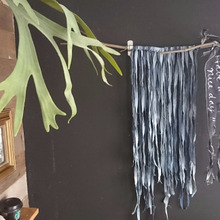 【簡単リメイク】デニムがさわやか♪ダイソーデニムヤーンでタペストリーをDIY☆