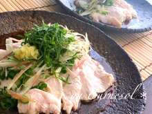 香味野菜のみょうがで夏バテ防止☆薬味たっぷりの鶏しゃぶ