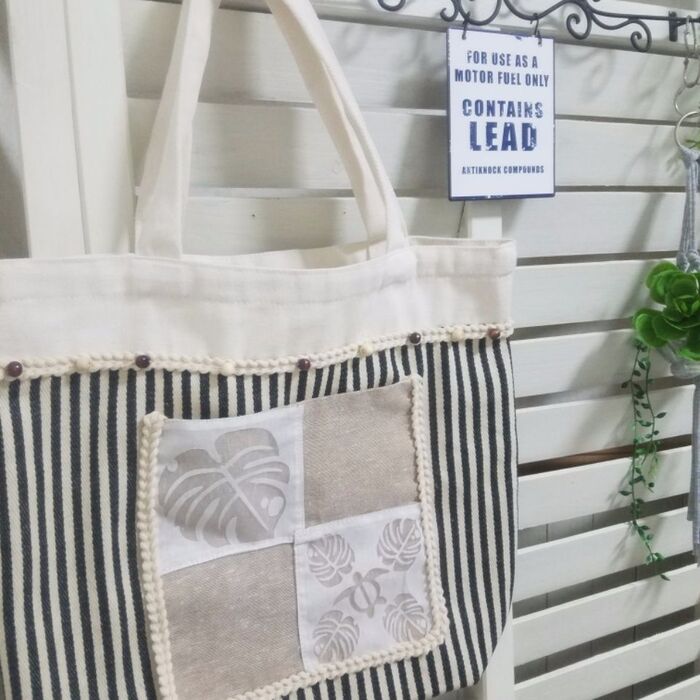 ダイソーの150円のビッグトートをコースターでナチュかわにDIY