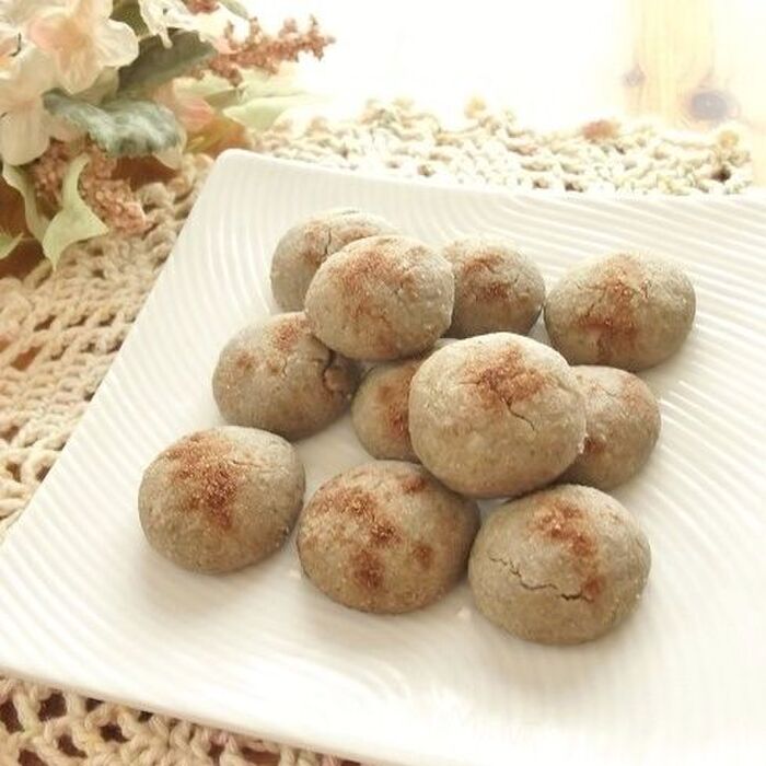 トースターで♪ ほどける食感! 黒ゴマとオリーブ油と米粉のクッキー