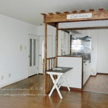 リビングにcafe風の素敵な『パーゴラ』を作る方法♪