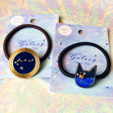 夏の星空のイメージ★セリアのギャラクシーなヘアゴム★