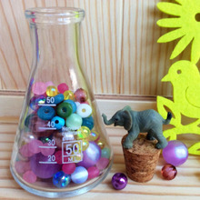 何個も 欲しくなる★セリアの コルクフタ付き★三角フラスコ