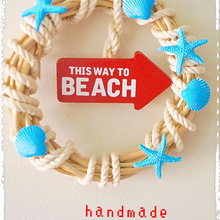 材料費400円!巻いて貼るだけ夏リースの作り方!