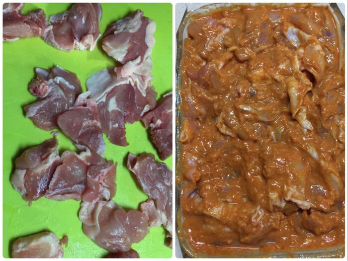 肉に下味をつける