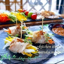 1分で作れる『ガーリック味噌だれ』で豚肉の野菜巻き