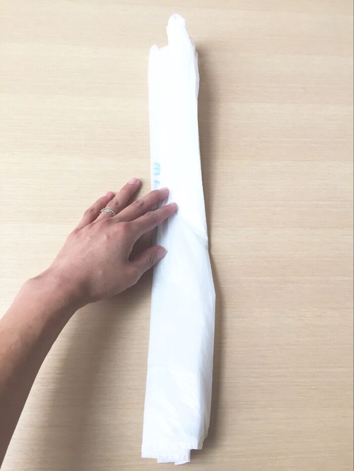 使用済みのレジ袋の畳み方