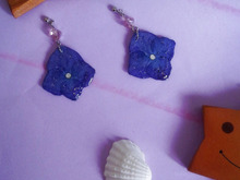 100均レジンで押し花ピアス♪