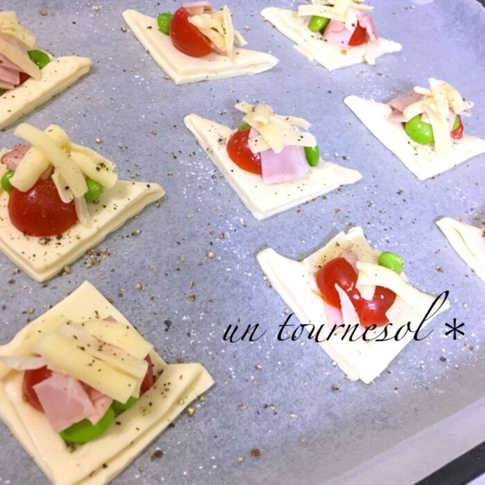 ④なるべく中心にのせて!