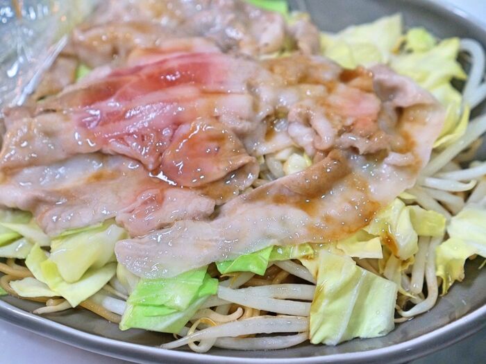 3分半たったら混ぜて再びレンジへ