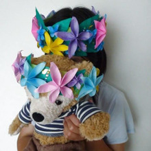 女の子が喜ぶ!モアナになりきろう!折り紙の花かんむり