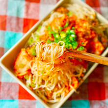 また作りたくなる♪トースター&サバ缶で「焼きそうめんキムチチャンプルー」