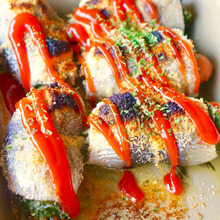 今日からNEWレパートリー☆いわしの大葉ソーセージ巻焼き