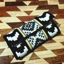 Tシャツヤーンでネット編み長財布♪