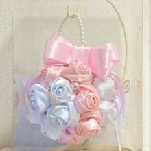 【サテンのふんわりバラで夢見るブーケ❤】Part 2 ブーケのくわしい作り方