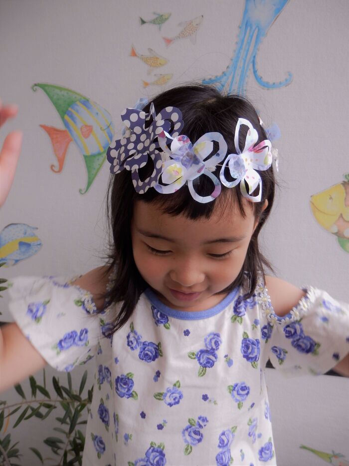 花かんむり完成~♡