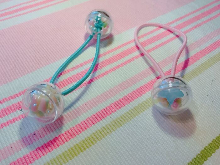 シャカシャカヘアゴムを、100均材料で!