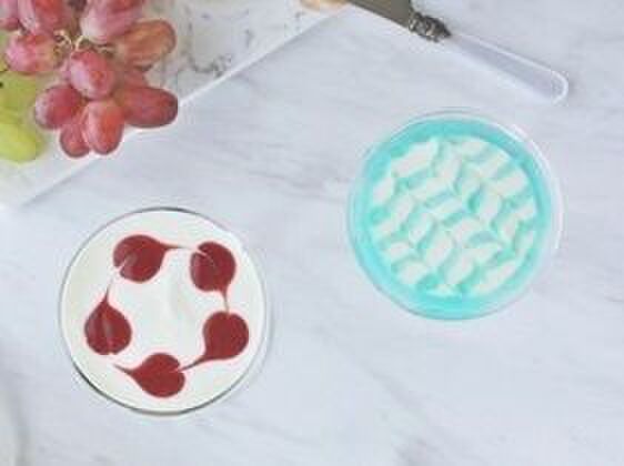 ヨーグルトをカクテルグラスに入れるだけ