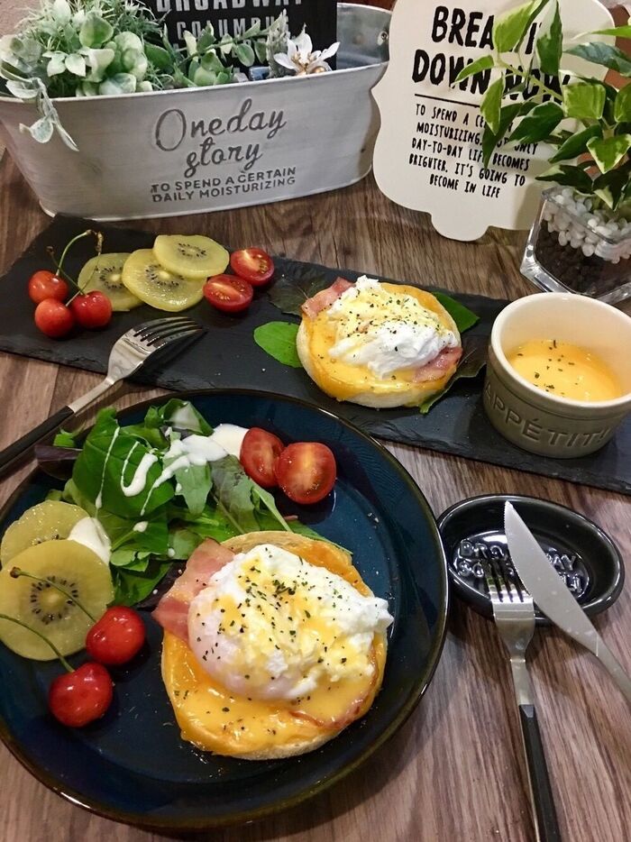 おうちcafé〜とろ〜りエッグベネディクト♡