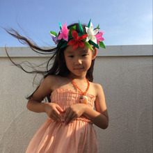 暑い日はお家で折り紙?モアナの花かんむり