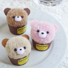 ポンポン1つで出来る♪可愛いクマさんカップケーキの作り方