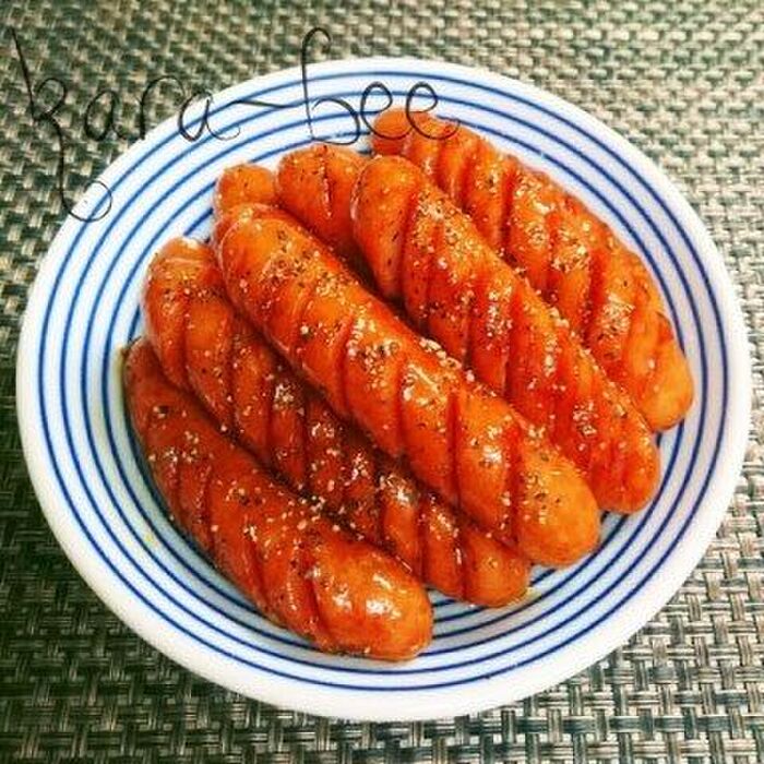 お弁当におつまみに♡ 照りっ照り甘酢照り焼きウインナー