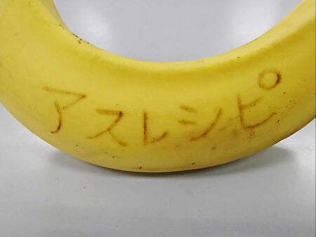 親子でトライ!バナナに絵や字を書いてみよう
