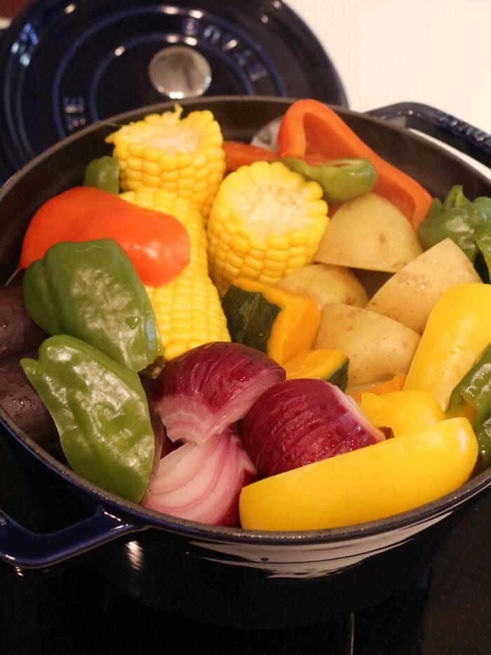 キムチディップが主役の蒸し野菜!!