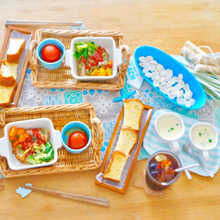 プチプラアイテムde☆彡夏の水色テーブルコーディネート