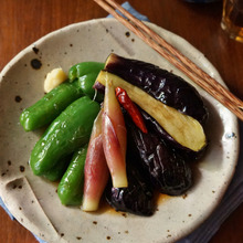 めんつゆで簡単!夏野菜のピリ辛揚げ浸し