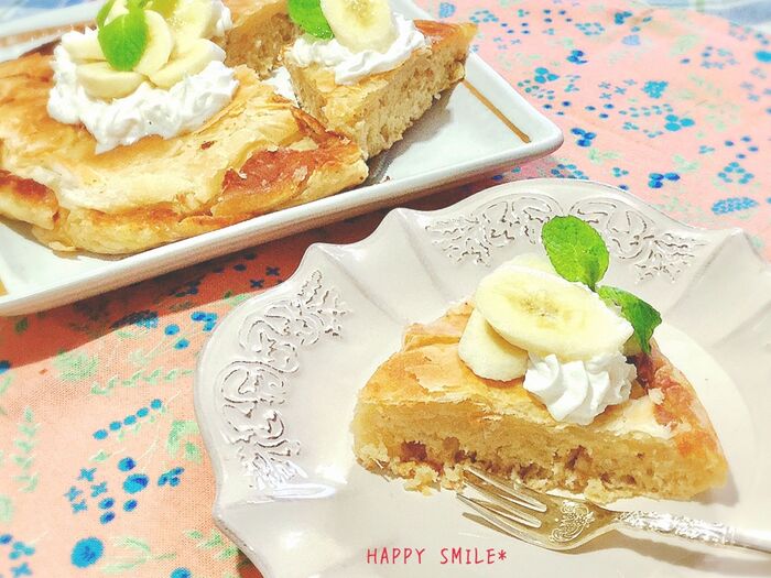 フライパンで簡単! ふんわりサクッ☆ ホットケーキパイ♡