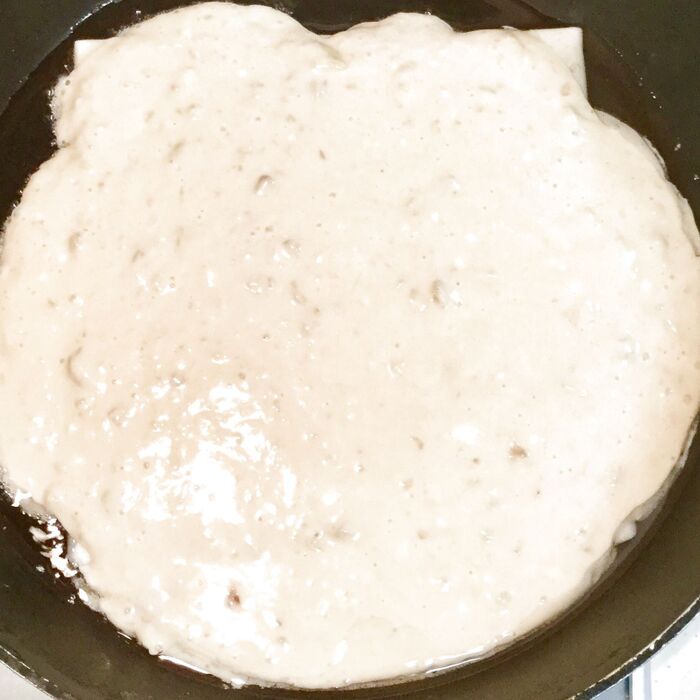 【工程】⑤生地を流し入れる