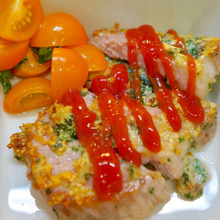 カリカリ美味しい☆彡豚肉のパセリ粉チーズ焼き!