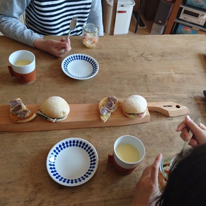 スープでお腹を温めます