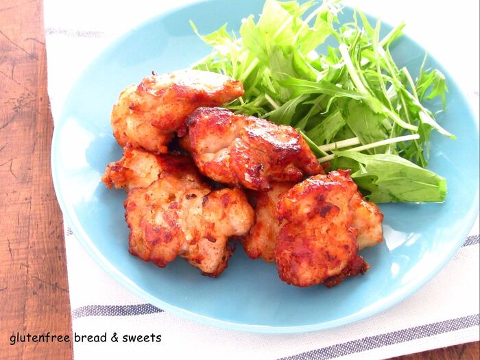 米粉で作る☆出汁風味の鶏のから揚げ