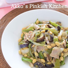 コックリ甘めの作り置き♡豚バラなすピー甘みそ炒め