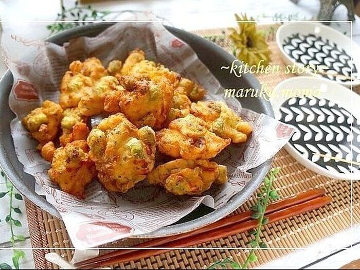 柔らかムネ肉レシピ★枝豆とチーズ衣のサクサク揚げ