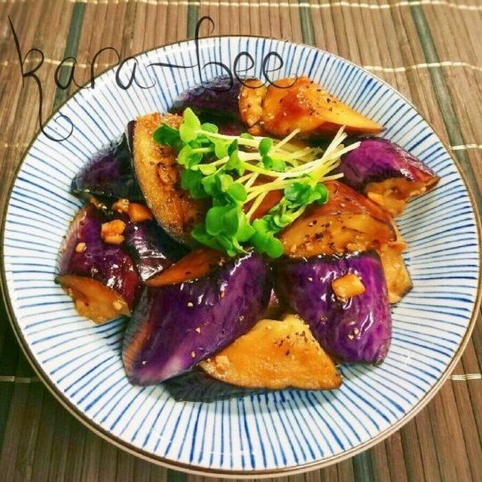 ナスがじゅわウマ♡悶絶!ナスのガリバタぽーん